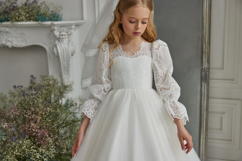 Santa Sophia Traditional First Communion Dress Mia Bambina Boutique