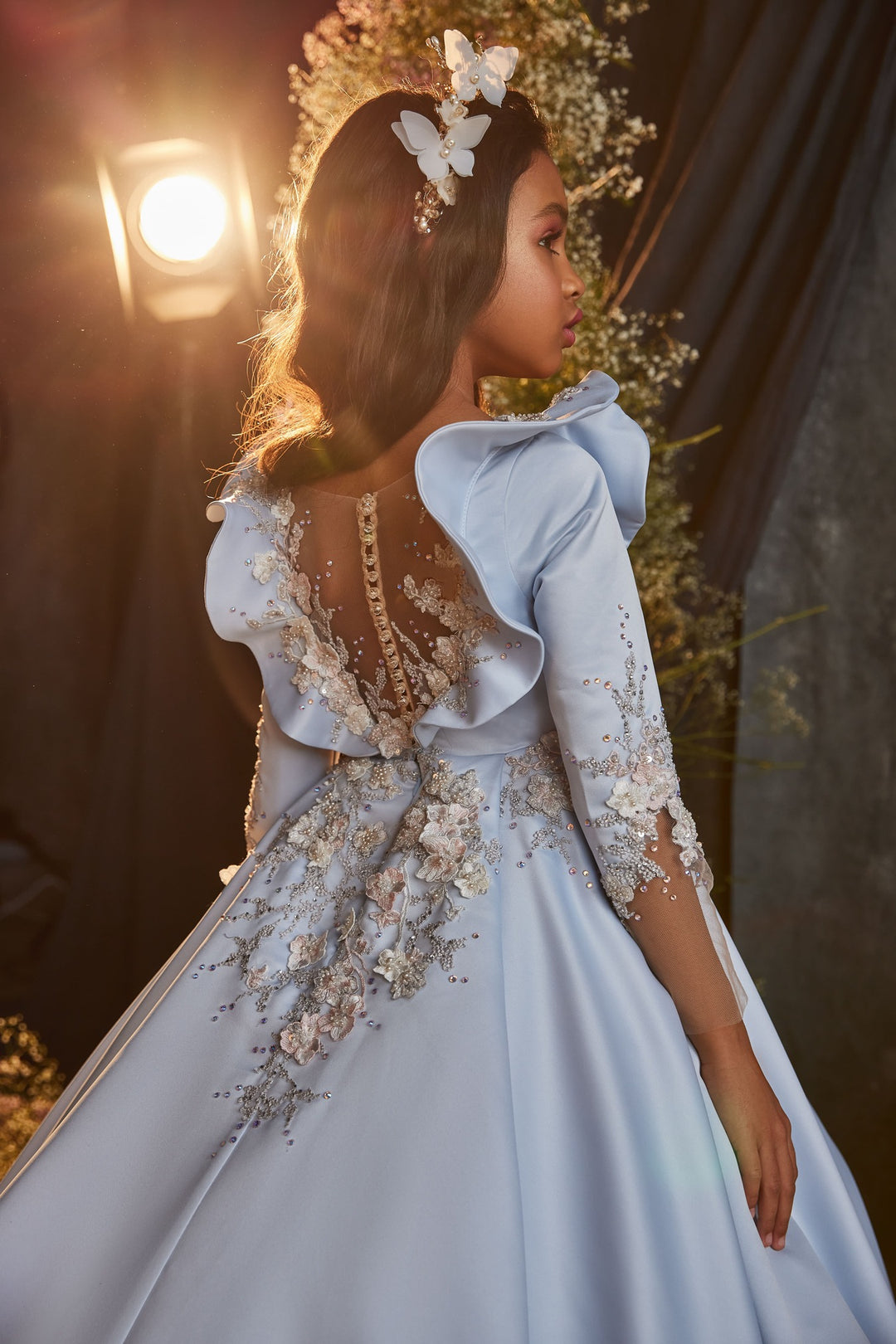 lace fitted prom dress Nox Anabel A1374 Prom Dress - Royal Blue main image 1
