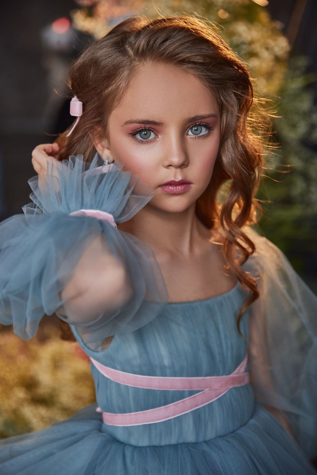 Special Occasion Dress with High-Low Ruffle Skirt