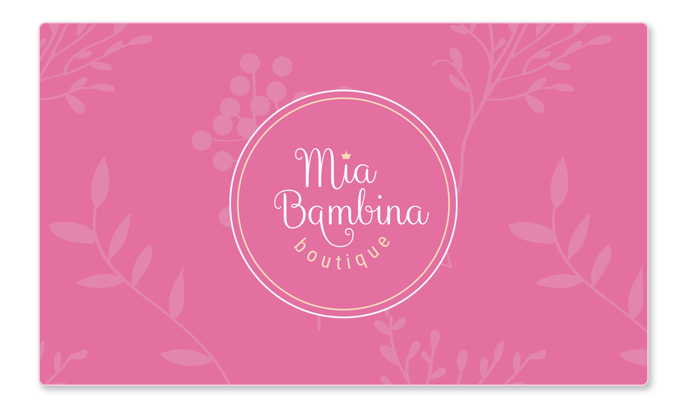 Mia Bambina Boutique digital gift card – perfect for birthdays, Christenings, First Communion, and special occasions.